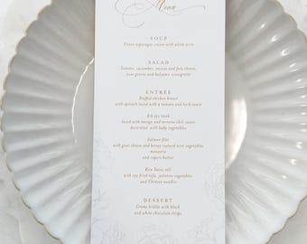 Elegant Wedding Menu | Style 777