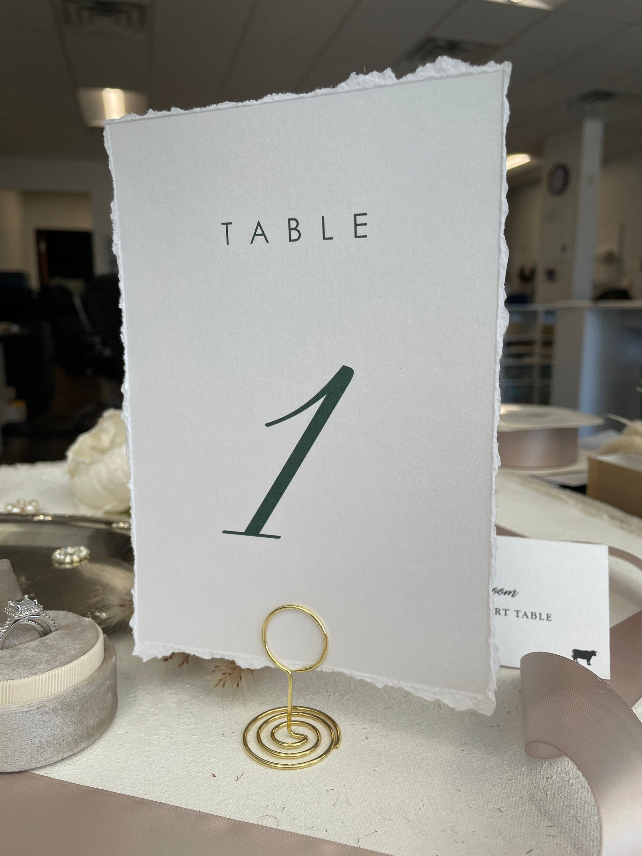 Wedding Table Numbers PRINTED Handtorn Edging Style 211 - Etsy