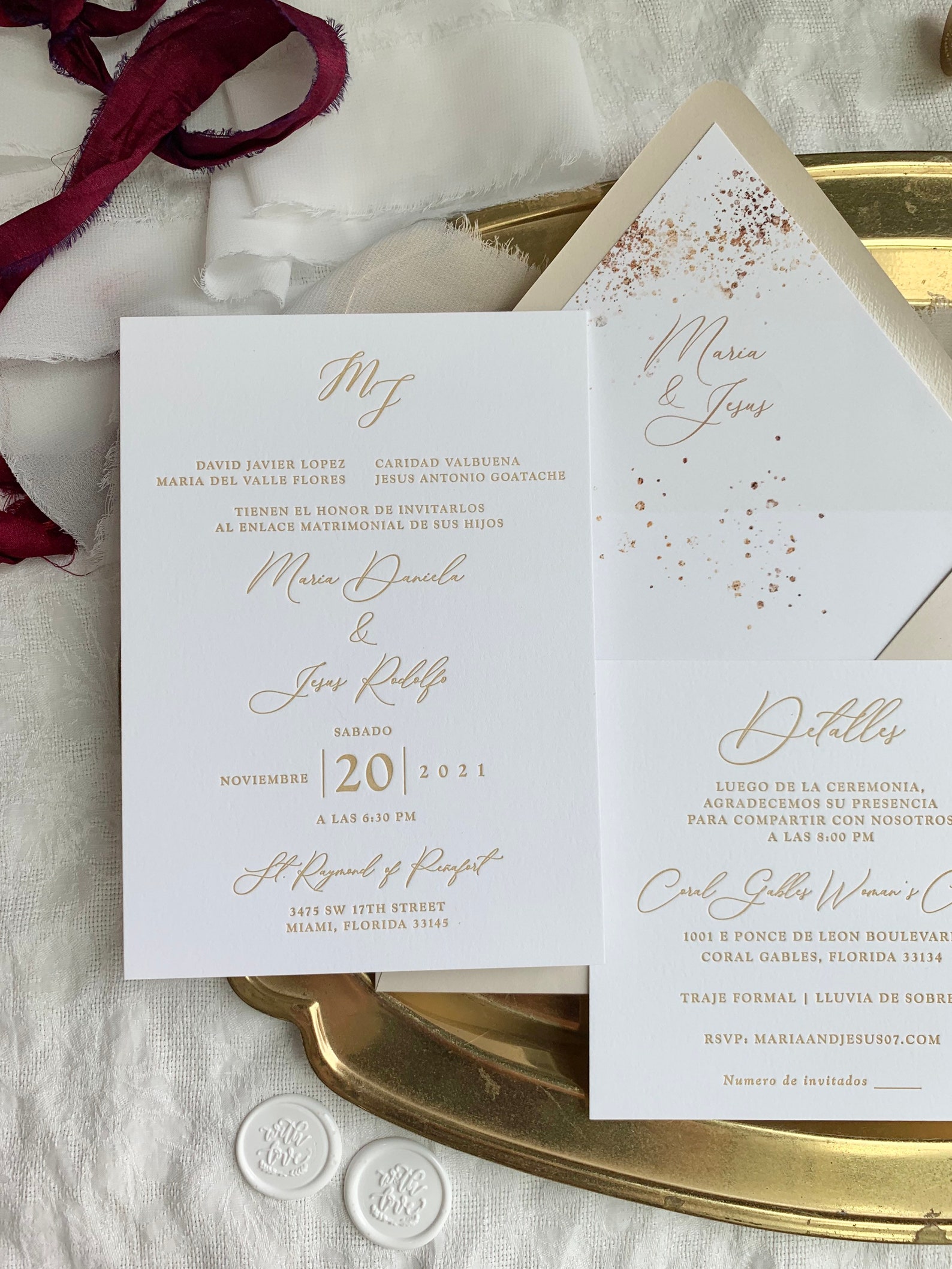 Letterpress Invitations Ultra Thick Paper Wedding Invites Etsy