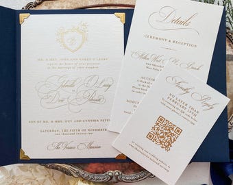 Wedding Invitation Suite: Pocket Folder Style - Custom Designs Style 63