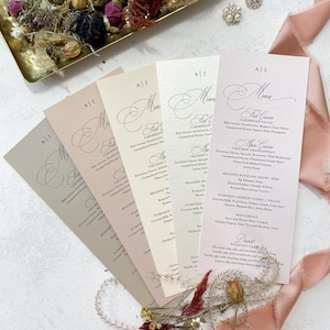 Elegant Wedding Menus | Table Menu Cards | Style 312 image 6