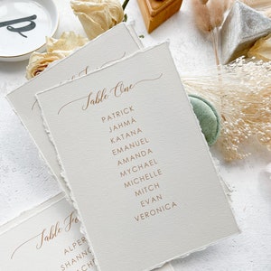 Seating Chart PRINTED -  Deckle Edge Style 211