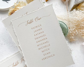 Seating Chart PRINTED -  Deckle Edge Style 211
