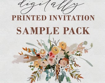 Digitally Printed Invitation Samples