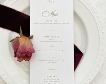 Elegant Wedding Menu Card | Style 97