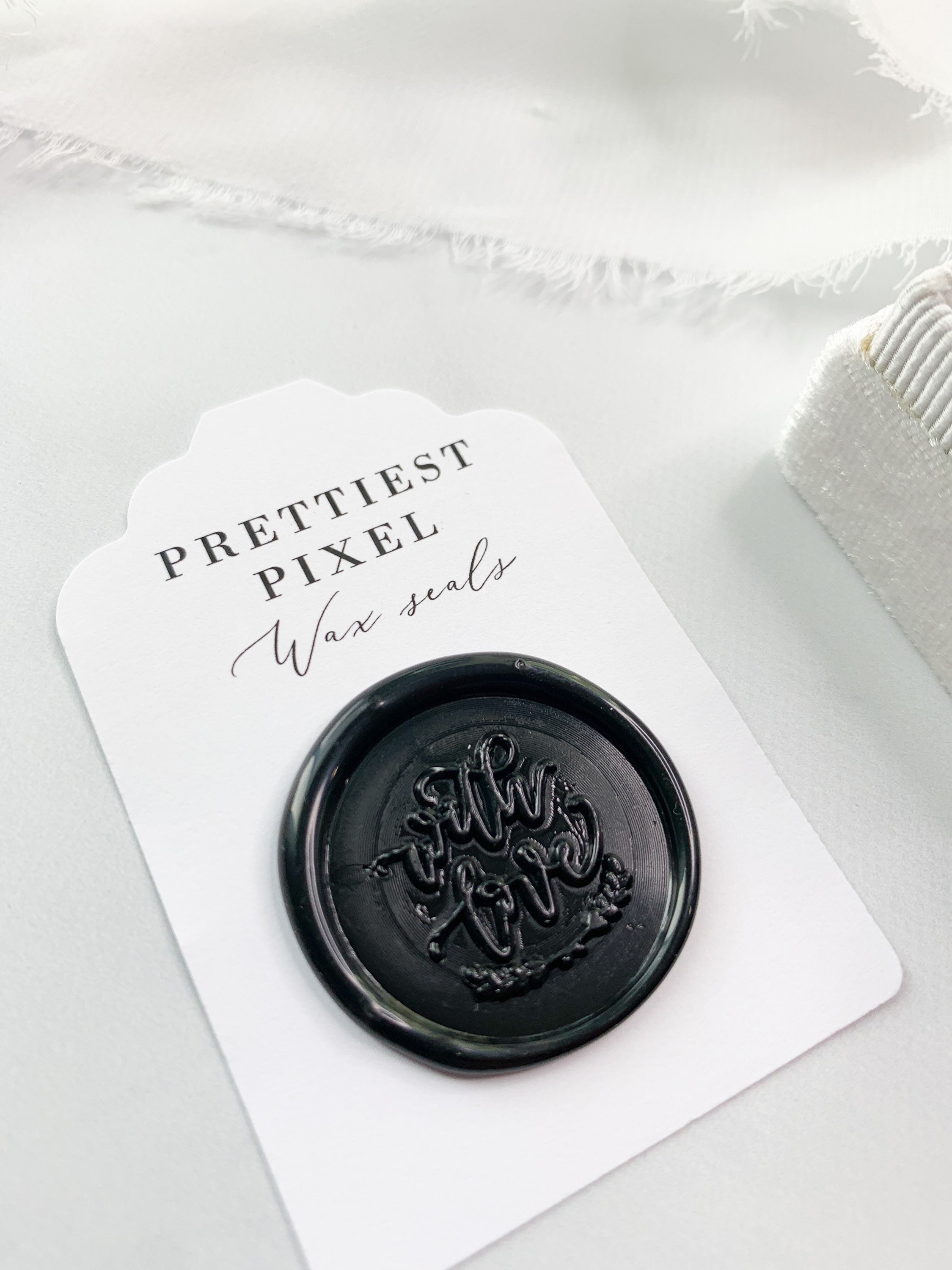 Wax Seal Stickers with Adhesive Backing Black Etsy