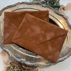 Velvet Envelopes - Spice Velvet Envelope - A7 7.25x5.25 | Other colors available