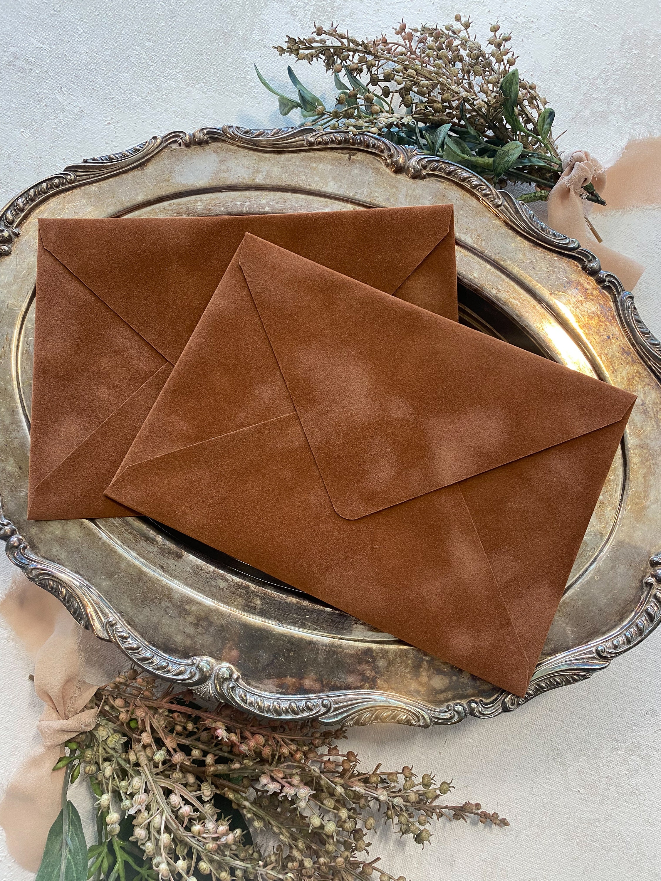 Velvet Envelopes - Spice Velvet Envelope - A7 7.25x5.25 | Set of