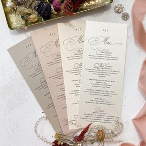 Elegant Wedding Menus | Table Menu Cards | Style 312 image 4