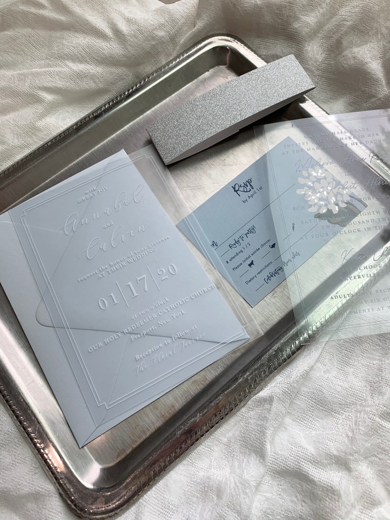 Style 120 Light and Airy Collection Acrylic Invites Clear Invitations Clear Invitations