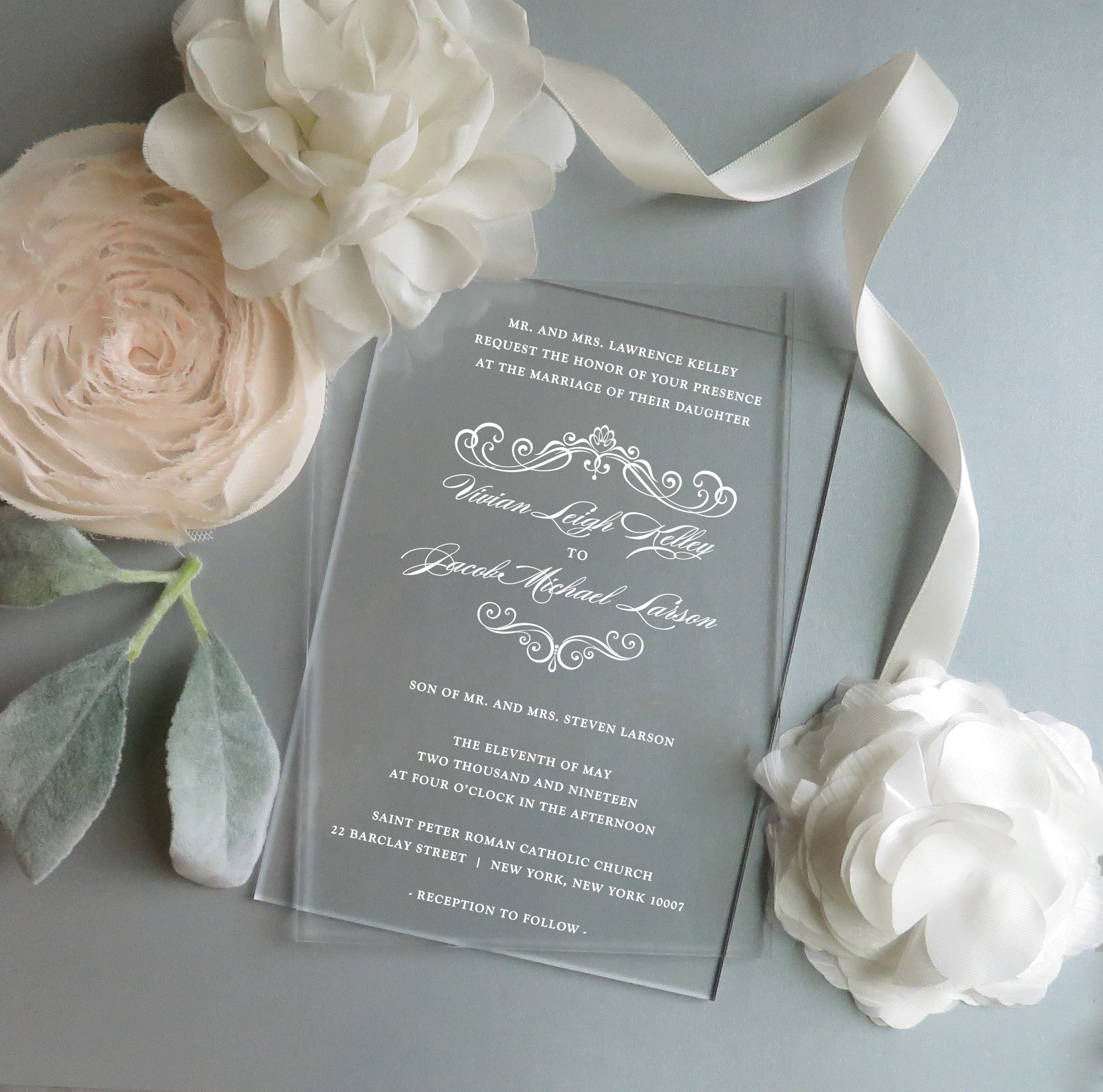 Acrylic Invitations Acrylic Invites Clear Invitations Etsy