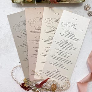 Elegant Wedding Menus | Table Menu Cards | Style 312 image 7