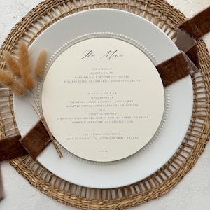 7.5” Circle Menus | Classic Menu | Round Circular Menus Boho-Chic | Style 256