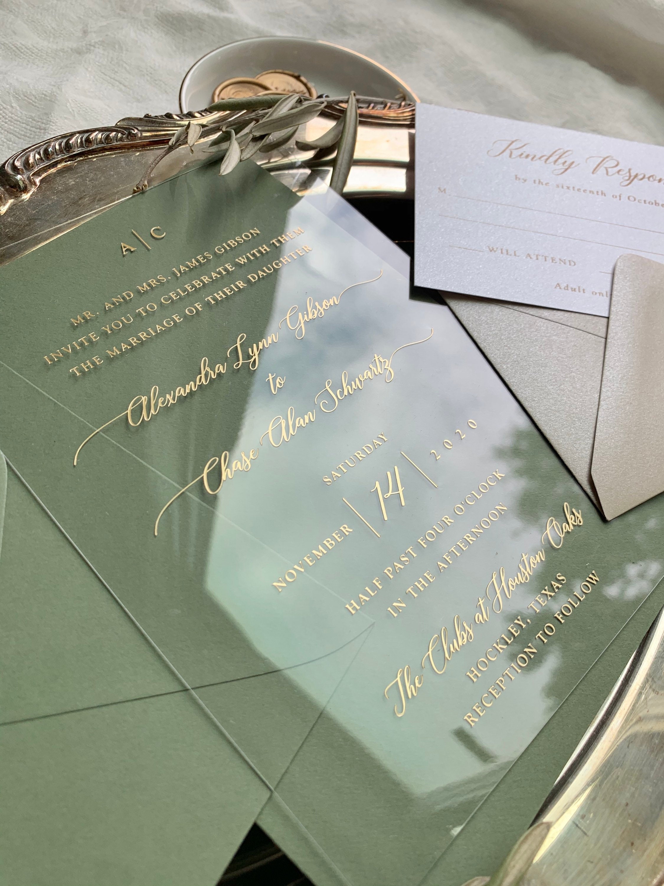 Acrylic Invitations Acrylic Invites Clear Invitations Etsy