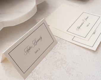 Wedding Place Cards: Elegant Custom Escort Cards Style 298