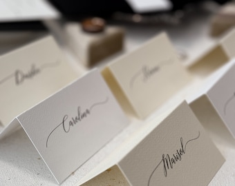 Wedding Name Cards | Wedding Place Cards - Straight Edge- Style 27
