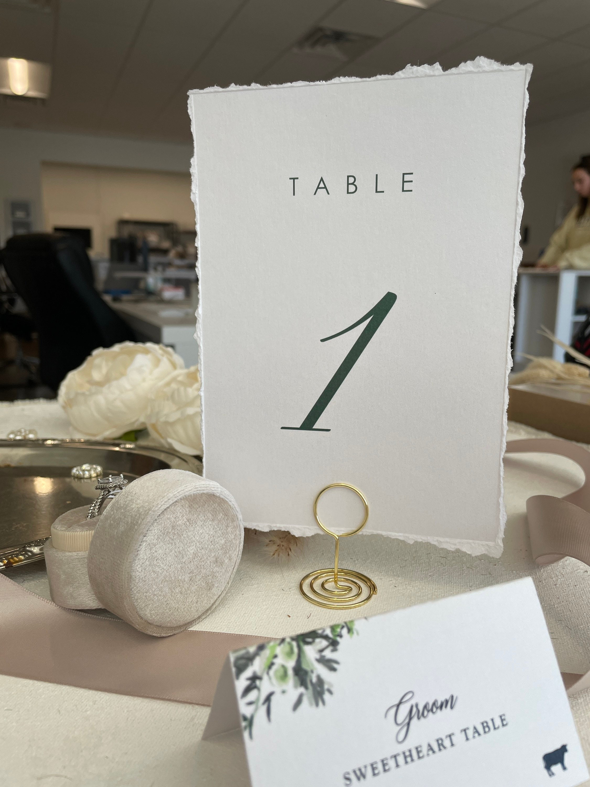 Wedding Table Numbers PRINTED Handtorn Edging Style 211 - Etsy