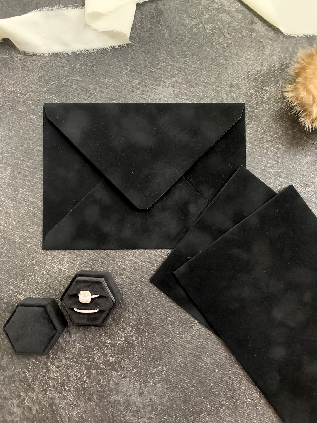 Black Velvet Envelopes Black Velvet Envelope A7 7.25x5.25 Other Colors