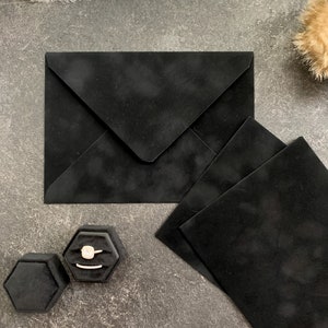 Black Velvet Envelopes - Black Velvet Envelope - A7 7.25x5.25 | Other colors available