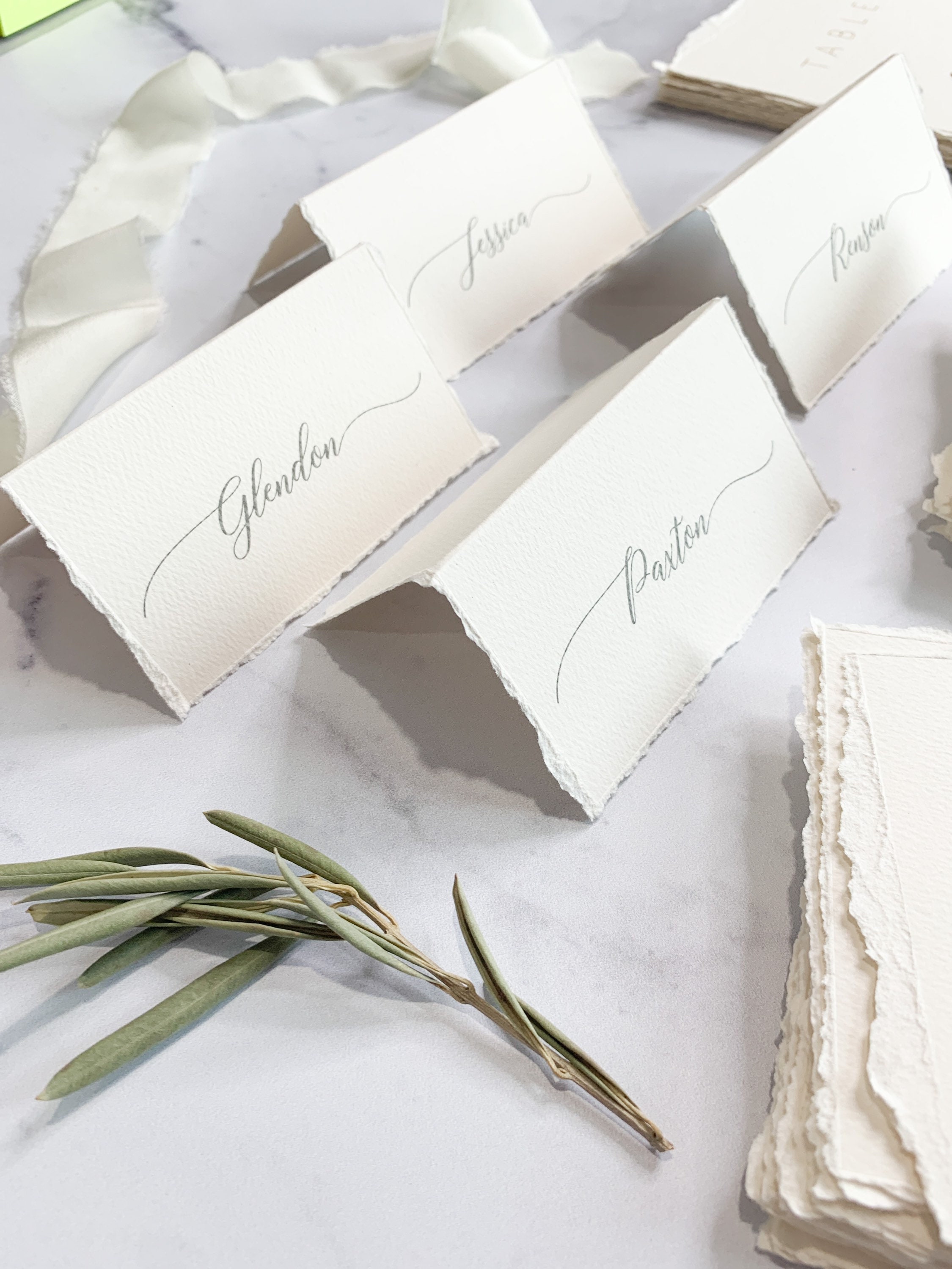 Wedding Folded Namecards Wedding Name Card Name Tags Hand - Etsy