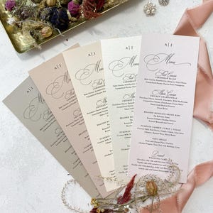 Elegant Wedding Menus | Table Menu Cards | Style 312 image 3