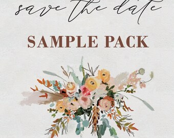 Save the Date Sample Pack - Variety of finishes, paper and sizes