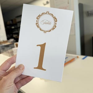 Wedding Table Numbers PRINTED -  Style 106