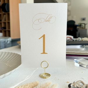 Wedding Table Numbers PRINTED -  5x7 Style 777