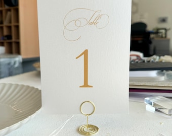 Wedding Table Numbers PRINTED -  5x7 Style 777