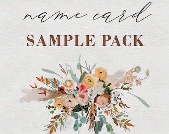 Name Card Sample Pack - Samples of namecards. | placecards. |. nametags | Variety Pack