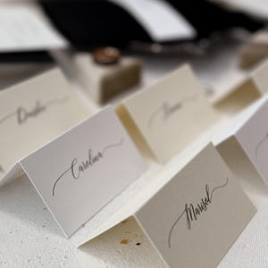 Custom Wedding Place Cards: Straight Edge Style