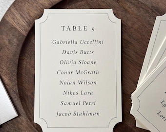 Wedding Seating Chart Sign PRINTED - Ivory and Black -  Style 3492