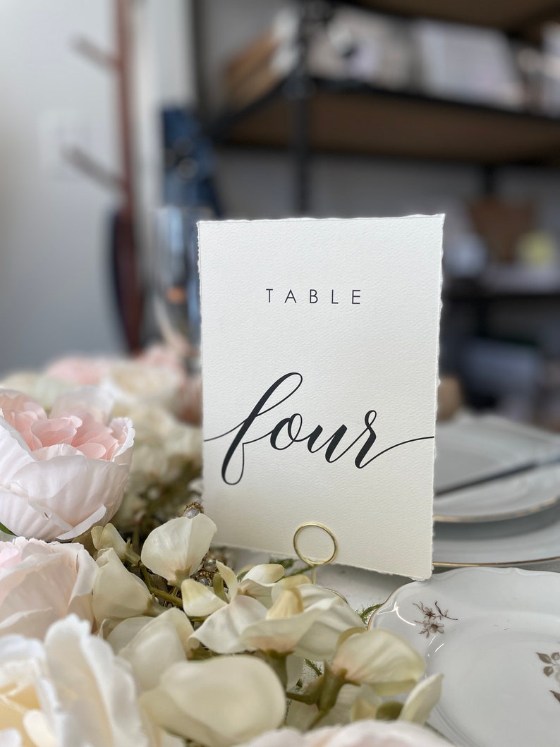 Wedding Table Number Holders: Gold Finish - Holds 5x7 Cards image 6