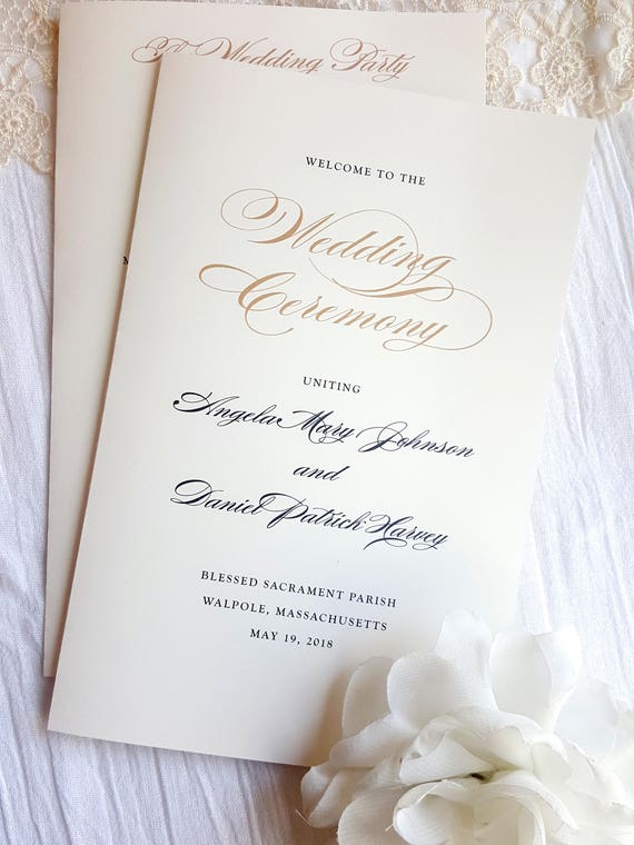 Wedding Programs Wedding Programs Ceremony Program Etsy