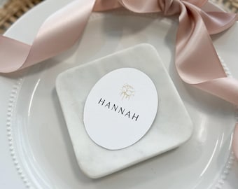 Oval Place Cards | Die-Cut Name Cards Name Tags - Style 2093