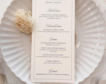 Wedding Menu Card | Custom Printed Template Style 298