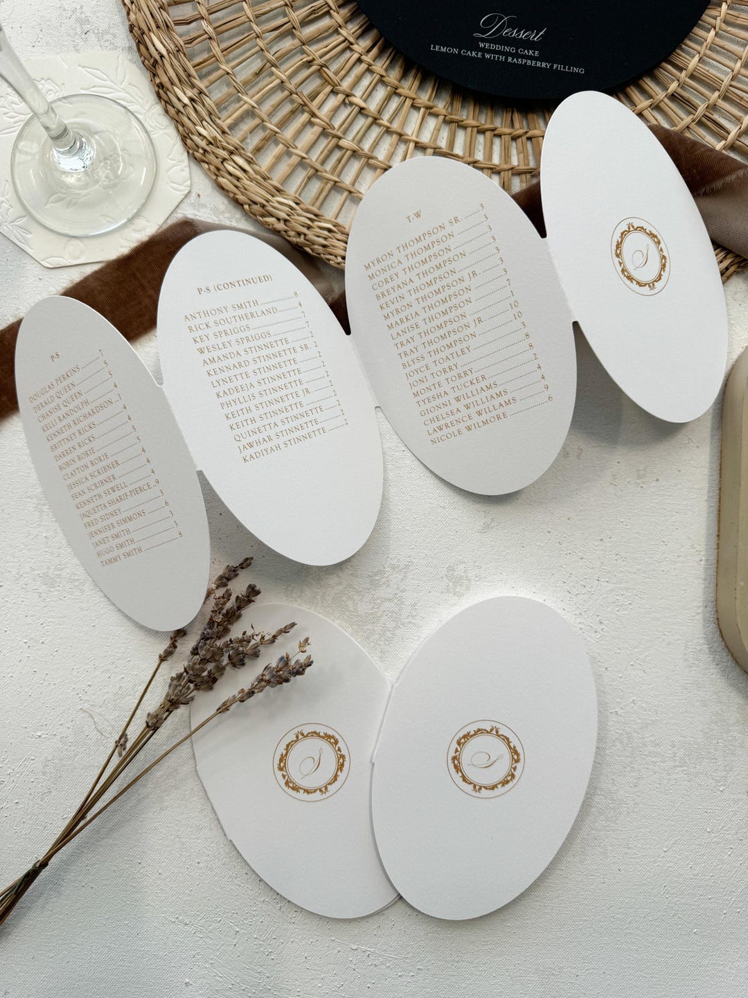 Folding Oval Seating Chart Style 42 - Etsy