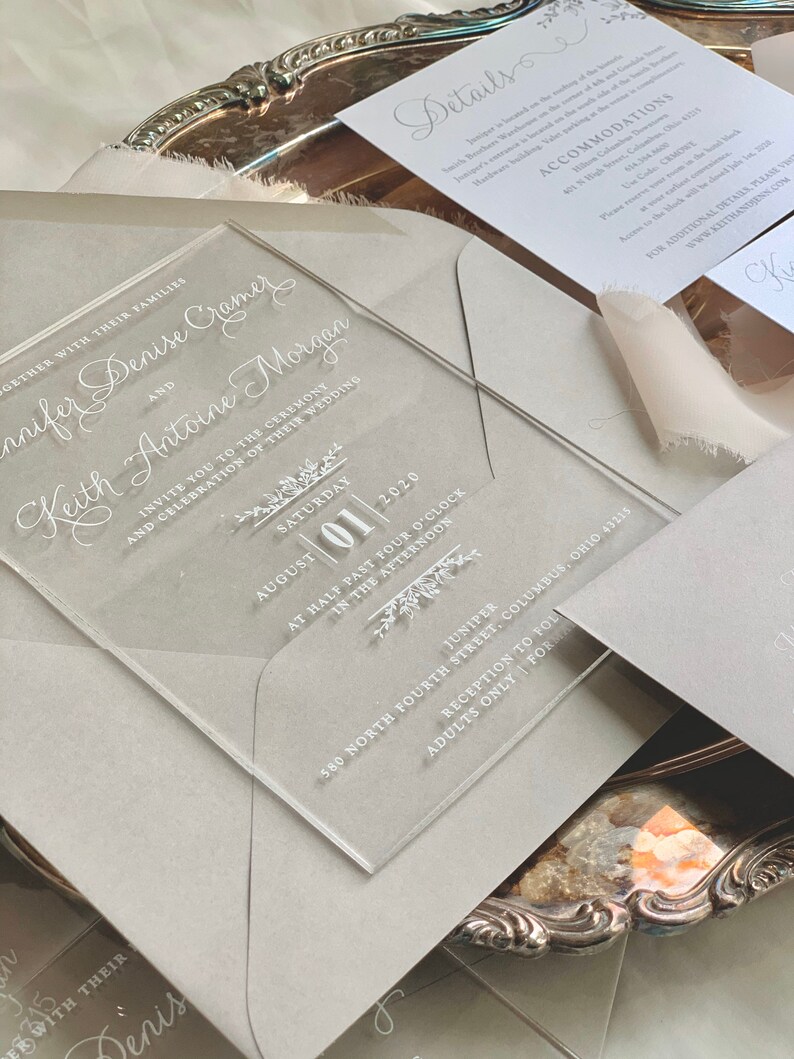 Acrylic Invitations Packaging Option 2 POINTED FLAP Etsy