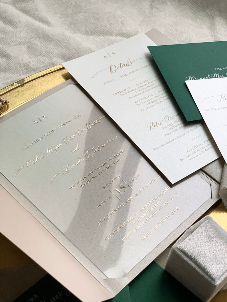 Clear Wedding Invitations Clear Invites Clear Invitations Etsy