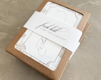 Quirky Fun Stationery Notecard Set - Fresh Hell Folded Notecards With Euroflap Envelopes