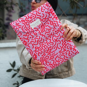 Pink Macbook Case, Pink Laptop Sleeve, Quilted Laptop Sleeve, ,Pink Cozy Laptop iPad Sleeve, MacBook Sleeve, Aesthetic Laptop Case,13&#39;&#39;-14&#39;