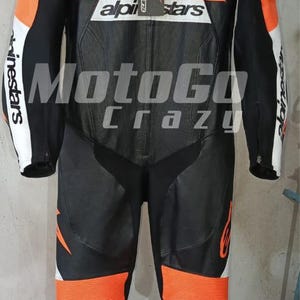 Alpinestars Motorbike Racing Leather Suit- CE Approved Motorbike Riding Suit With Protective Armours