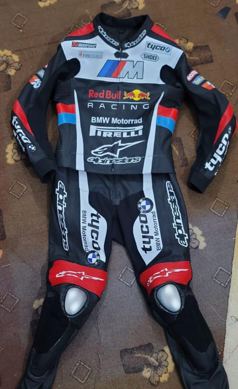 bmw motored  Motorbike Racing Leather Suit- CE Approved Motorbike Riding Suit With Protective Armours