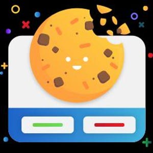 Puede incluir: Un botón azul y blanco con un gráfico de cookie y el texto "Aceptar cookies". El botón tiene un control deslizante verde que está configurado a la derecha, lo que indica que las cookies están aceptadas.