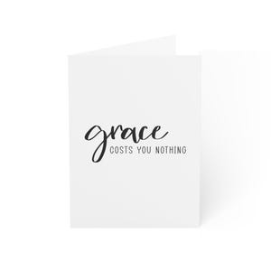 Cartes de voeux, Abby Jimenez Grace ne coûte rien, 10 30 50 pcs, intérieur vierge, ensemble de papeterie, cartes de correspondance, cartes de remerciement, Pensez à