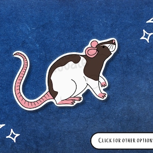 Pet Rat Sticker - Rat Lover Gift - Cute Rat Decal for Journals, Laptops, & More