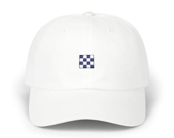 Nautical November Signal Flag Hat: Embroidered N Sailing Cap