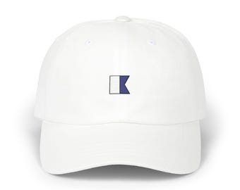 Nautical Alpha Signal Flag Hat: Embroidered A Sailing Cap
