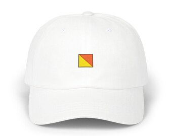 Nautical Oscar Signal Flag Hat: Embroidered O Sailing Cap