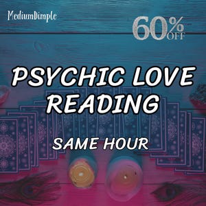 leitura psíquica do amor, leitura do amor, leitura psíquica, leitura de tarô, leitura no mesmo dia.